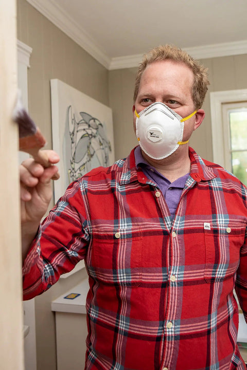 Particulate Respirator Dust Mask With Valve For On The Job Site Protection, Lightweight Cup Style With Cushioned Nose Foam, Two Strap Comfort Fit NIOSH Approved Great For Sanding, Grinding, Woodworking And Home DIY Dust Control