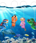 4 Pack Floating Diver Fish Tank Decorations Cute Lil Diver Cartoon Playmate With Floating Device For Aquariums Adorbs