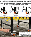 Adjustable Heavy Duty Conveyor Belt Rollers With 1450 Lbs Load Capacity, showing height adjustment features for uneven surfaces.