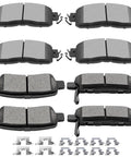 Front Semi Metal Brake Pads Kit And Rear Ceramic Pads 8 Pieces For Nissan Altima 2013-2025 All Models With Manual Parking Brake Disc Pad Set