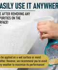 Hand spraying Deep Penetration Mica-Seal Concrete Spray Sealer For Outdoor Use on concrete surface.