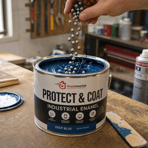 Pouring ball bearings into blue enamel can. Get This Huge 1216 Piece G100 Chrome Steel Ball Bearings Kit Crafted From Aisi 52100 High Carbon Steel Hardened To Sixty Six Rockwell For Max Strength In Eight Sizes From One Half Inch Down To Three Thirty Seconds Great For Repairing Drawer Slides And