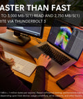 Beast 2TB External NVMe SSD With Thunderbolt 3 Ultra Fast 2800 MBs Read 2600 MBs Write For 4K 8K Editing VR And Big Media Backups in use