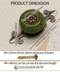 Fresh Green Cabinet Knobs With Vintage Tile Pattern Zinc Alloy Screw Back Hardware Solid Pick Premium Drawer Pulls detailed dimensions
