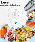 7 Level Temperature Adjustment dial for Compact Deep Chest Freezer Featuring 3.5 Cu Ft Capacity And Durable Storage Baskets White.