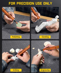 Sleek Mini Cordless Rotary Tool Kit Featuring Knockout Power And Ultra Quiet Motor Operation For Smooth Sanding Polishing Detail Work On Desktop Printers And Gear in use for precision polishing, sanding, drilling, and engraving.