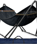 Universal Hammock Stand 600 Lb Capacity, 30 Second Foldable Setup, No Tools Or Screws Needed, Black with carry bag