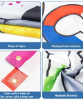 Close-up detail of Chemical Science Backdrop Banner Decorations Extralarge showing fabric, patterns, and corner holes.