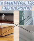 Transparent Shims For Cabinets Baseboards Countertops And Toilets Invisible Precision Leveling Wedges shown in carpentry applications