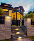 8 Pack Outdoor LED Hardscape Lights For Steps Retaining Walls And Decks, illuminating garden path, 7 Inch Paver Lights