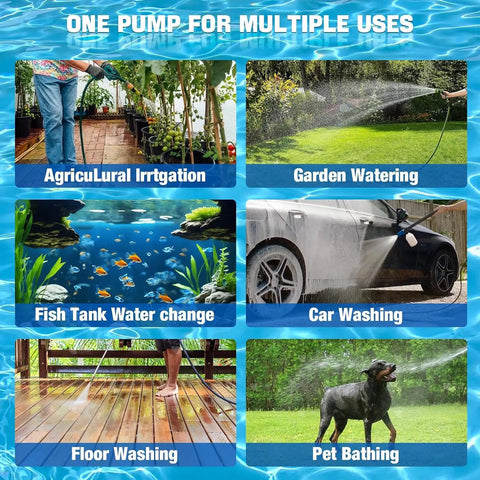 Ftvogue 500 GPH Electric Submersible Water Transfer Pump For Pools And Basements High Performance Sewage Dispenser With Powerful High Velocity Motor For Rapid Efficient Drainage In Gardens And Yards