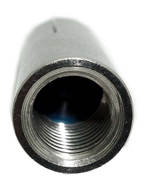 Close-up view of Top Shelf Rock Solid Drop In Concrete Anchors Three Eighth Inch Zinc Plated Steel Fasteners With Setting Tool.