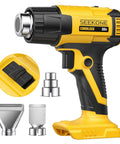 Cordless Heat Gun With Dual Temperature Modes 1022F And 572F, Fast Heating Hot Air Gun, 3 Nozzles, Compatible With Dewalt 20V Battery