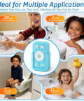 Blue Kids Timer For Tooth Brushing Bath Time And Shower Routines Kid Friendly Countdown Clock in bathroom use