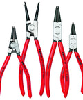 Circlip Snap Ring Pliers Set 4 Piece in pouch includes internal straight pliers for bore holes and external pliers for shafts