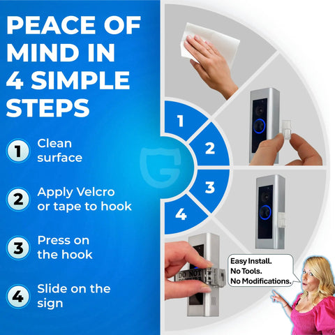 Universal No Soliciting Doorbell Cover That Blocks The Button And Lets You Rotate Do Not Disturb Sign To Stop Ringing For Sleep Work From Home Naps And Quiet Moments Without Interruptions. 4-step install guide