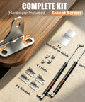 Heavy Duty Gas Struts With Mounting Brackets Set Of Two Smooth Operator Design, includes brackets and nuts for easy installation.