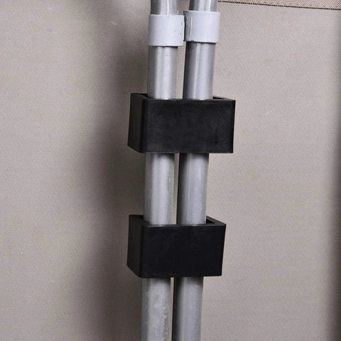 Wicker Furniture Clips 4 Pack For Outdoor Patio Sectionals Fasteners To Secure Rattan Chairs And Prevent Shifting Fits 2.83 Inch Metal Frame Pipes Black Easy Install All Weather Durable on tubular metal pipes