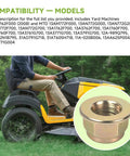 Two Pack 5/16-18 Flange Lock Nuts With Locking Flange For Outdoor Power Equipment Replacement, image of nut and lawn tractor