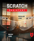 Image of Lightweight Protective Safety Glasses With ANSI Z87.1 Rating, Clear Anti Fog Lenses, highlighting scratch resistance feature.