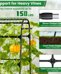Heavy Duty Garden Arch Trellis For Climbing Plants With Walk Through Metal Frame And Netting Seven Point Two Feet Tall