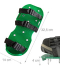 Lawn Aerator Spiked Shoes With 13 Nails Each For Lawn Aeration Scarifier Footwear Nail Shoes One Size Fits All Black Green Durable Adjustable Straps