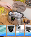 Top Notch Ultrasonic Cleaner, 20 Oz Stainless Steel Tank, Digital Timer And Five Deep Cleaning Modes For Scraping Off Stubborn Gunk On Jewelry.