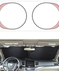 Retractable Windshield Sun Shade With Storage Pouch For Cars Trucks And SUVs Front Window Shield Blocker Keeps Interior Cool