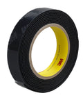 Black Nylon Hook And Loop Tape Self Adhesive Strips Tough As Nails Peel And Stick Fasteners roll on a white background.