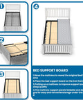 Hella Sturdy Folding Box Spring, Heavy Duty Wooden Mattress Foundation, Low Profile Bed Board, installation steps for 60 by 30 inches.
