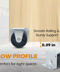 Low Profile 2 Inch Caster Wheels For Trundle Beds And Cabinets 4 Pack Ultra Slim Furniture Casters for tight spaces