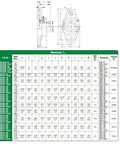Technical diagram and specifications for FHFT205-16G Two Bolt Flange Bearing Unit with Narrow Inner Ring, 1 Inch Bore
