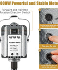 Close-up of Beefy 6.5mm Flex Shaft Rotary Tool 1000W 30000 RPM Workhorse for metalworking showing forward/reverse switch and motor.