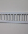 Under Cabinet Toe Kick Register Plate For Heating And Cooling In Stamped Metal With White Or Brown Painted Finish Sleek Vent Grille That Fits Under Toe Kick Area And Complements Toe Kick Ducting Kit Sold Separately, white finish