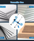 Foldable Drywall Cutter With Built In Scraper And Blades Pro Grade Adjustable Width From One To Sixty Centimeters Fits One Quarter To Five Eighths Inch Gypsum Boards Dual Scale Inches And Centimeters Edge Band And Gloves For Easy Renovations. for gypsum board, foam board, KT board, and cardboard