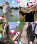 Anglers holding caught catfish with Catfish Float Rig Set With Rattles For Catfishing Tackle Easy Bank Fishing Rig With Circle Hooks