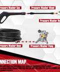 Pressure Washer Spray Gun And 32 Foot Hose Kit With Extension Wand And Five Nozzle Tips Beast Heavy Duty Attachment Compatible