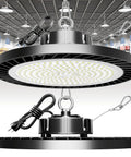 Crazy Bright 45000 Lumen 300W High Bay LED Shop Light For Garage And Workshop Energy Efficient Daylight 5000K UFO Ceiling Fixture