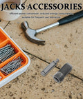 Heavy Gauge Steel Floor Jack Oil Pump Cylinder 18 mm Threaded Hydraulic Piston Plunger Replacement Kit on workshop floor with tools.