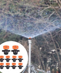10 Pack 1/2 Inch Adjustable Sprinkler Heads for Garden Lawn Farm Irrigation 40 To 360 Degree Arc Inlet Orange Outdoor System