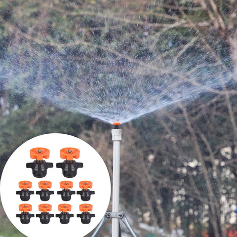 10 Pack 1/2 Inch Adjustable Sprinkler Heads for Garden Lawn Farm Irrigation 40 To 360 Degree Arc Inlet Orange Outdoor System