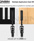 Built Tough Heavy Duty Spring Loaded Gate Caster With 360 Degree Swivel 4 Inch Gate Wheel Kit Up To 200 Lb Capacity, shown on mounting plate