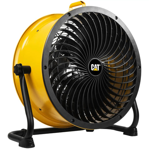 Beast Mode Heavy Duty Industrial High Velocity 18 Inch Drum Fan With 3,400 CFM Four Speed 360 Degree Adjustable Head, yellow design.
