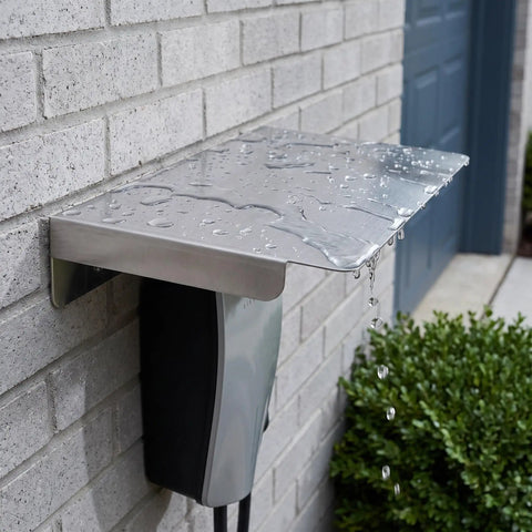 Heavy Duty EV Charger Protector Stainless Steel Weatherproof Enclosure Outdoor Electric Vehicle Charging Station Cover with rain.