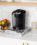 Under Counter Coffee Pod Organizer With Three Drawers, 36 Pod Capacity, fits under coffee maker on kitchen counter