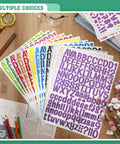 Alphabet And Number Sticker Set 24 Sheets Waterproof Vinyl Decals With 2316 Pieces Self Adhesive For Mailboxes Notebooks Signs Decor