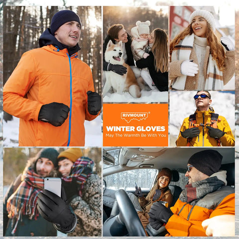 Winter Waterproof Ski Gloves For Men And Women Ultra Warm Thermal Gloves With Touchscreen Fingers in various outdoor activities