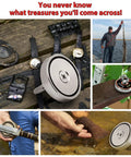 FINDMAG 60 mm neodymium fishing magnet kit with 500 lb pull; round magnet with rope and river fishing accessories.