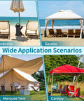 Four Heavy Duty Sand Bags For Canopy And Gazebo Legs Extra Large 6 By 20 Inch Sand Bags Without Sand in use with shelters
