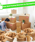 Woman packing with Honeycomb Packing Paper Roll For Moving Eco Friendly Recyclable Cushioning Wrap Bubble Paper Protective Roll 15x230 Feet Includes 36 Fragile Labels Great For Shipping And Protecting Delicate Items